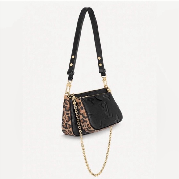 Louis Vuitton Wild At Heart Multi Pochette Black Chain Crossbody Bag EUC - Picture 3 of 16